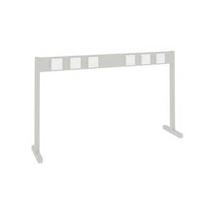Полка для стола с 6-ю розетками (стойка) 1175x690 мм, белый металл СТ БМ